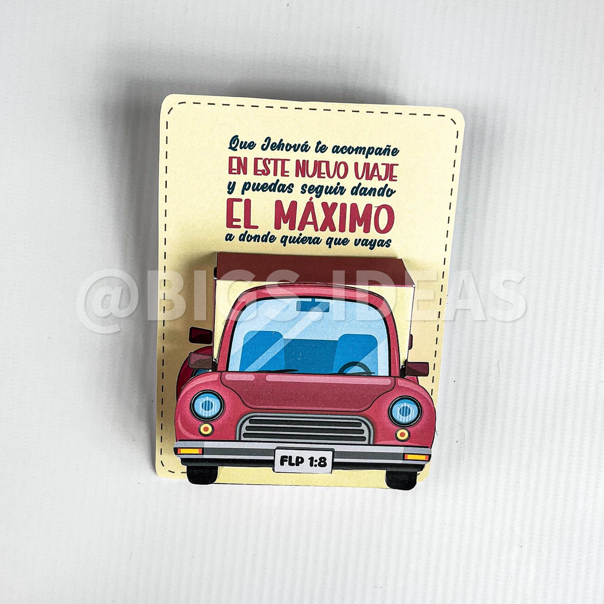 Tarjeta despedida carro
